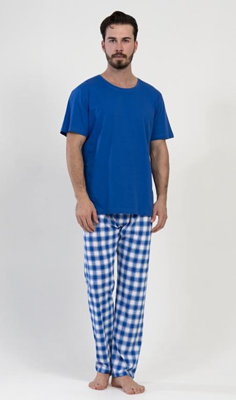 ánské pyžamo dlouhé Vienetta Secret Karel modré