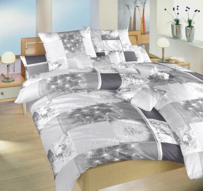 Bavlněné povlečení Pampelišky 3D šedé 140x200cm