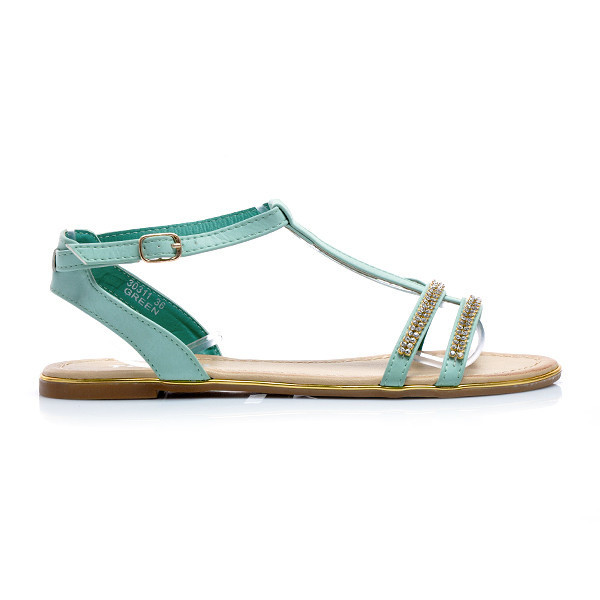 Dámské zelené letní sandály La Bella shoes 30311GR