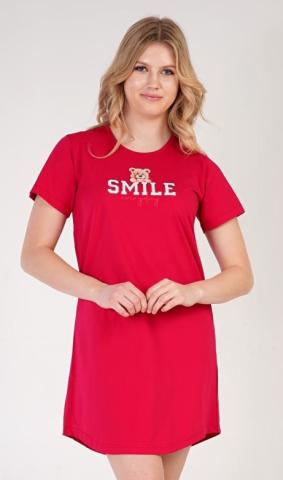 Dámská noční košile s krátkým rukávem Vienetta Secret Méďa Smile