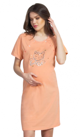 Dámská noční košile Vienetta Secret Kočka mateřská