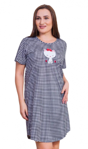 Dámská noční košile Vienetta Secret Kočka s mašličkou