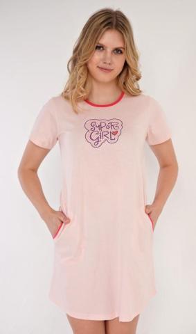 Dámská noční košile Vienetta Secret Super Girl růžová