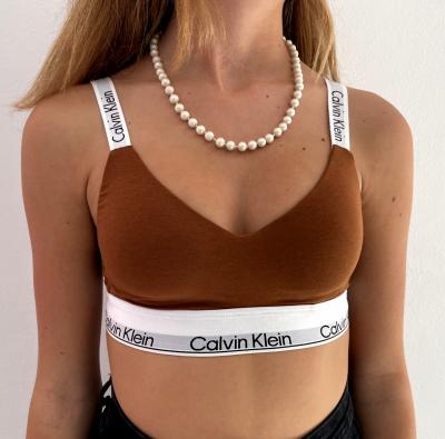 Dámská podprsenka Calvin Klein QF7030E bronzová