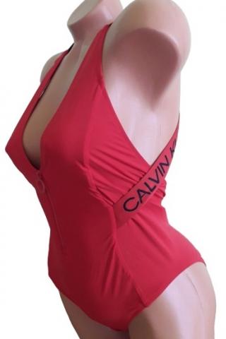 Dámské jednodílné plavky Calvin Klein KW01000 červená