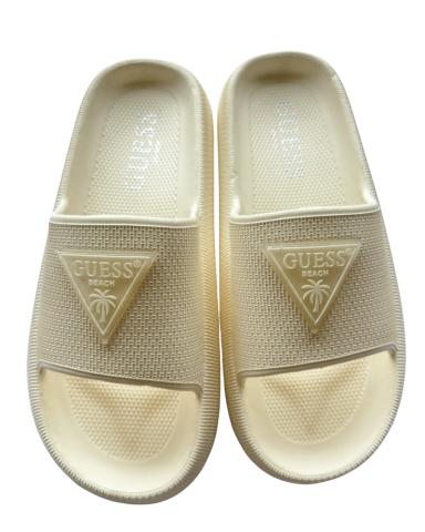 Dámské pantofle Guess Rubber Slippers E6GZ19 smetanové