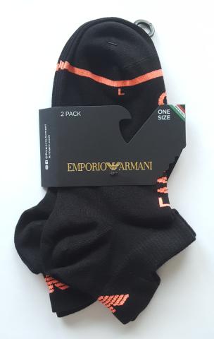 Dámské ponožky Emporio Armani 292317 3R210 černé 2 PÁRY
