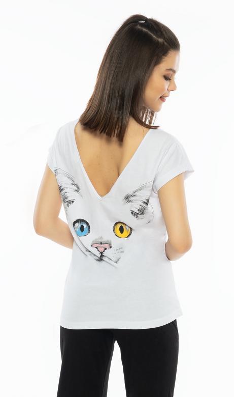 Dámské pyžamo kapri Vienetta Secret Velká kočka