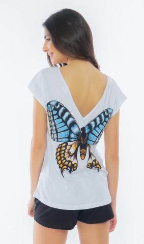 Dámské pyžamo šortky Vienetta Secret Velký motýl