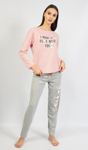 Dámské pyžamo Vienetta Secret Veronika růžové