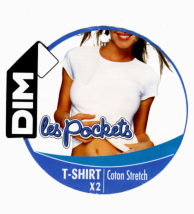 Dámské strečové tričko DIM 4918 Coton strech T-shirt - 2 ks v balení