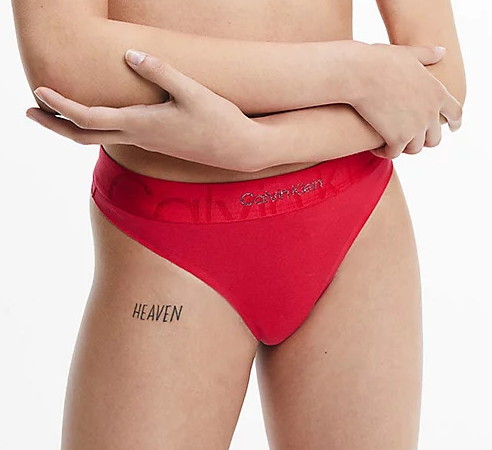 Dámské tanga Calvin Klein QF7055E červené