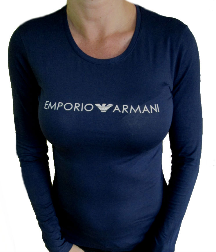 Dámské tričko Emporio Armani 163229 8A317 modré