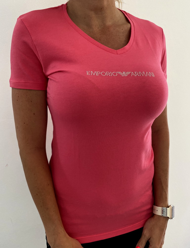 Dámské tričko Emporio Armani 163321 0P263 růžová