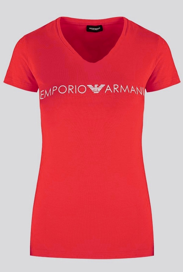 Dámské tričko Emporio Armani 163321 0P317 čevená