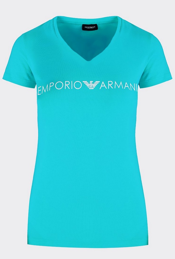 Dámské tričko Emporio Armani 163321 0P317 tyrkysová