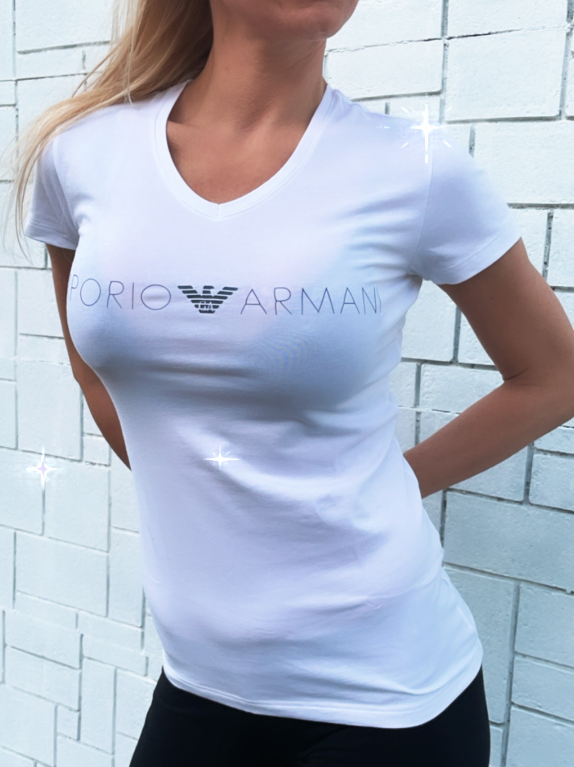 Dámské tričko Emporio Armani 163321 1P227 bílá