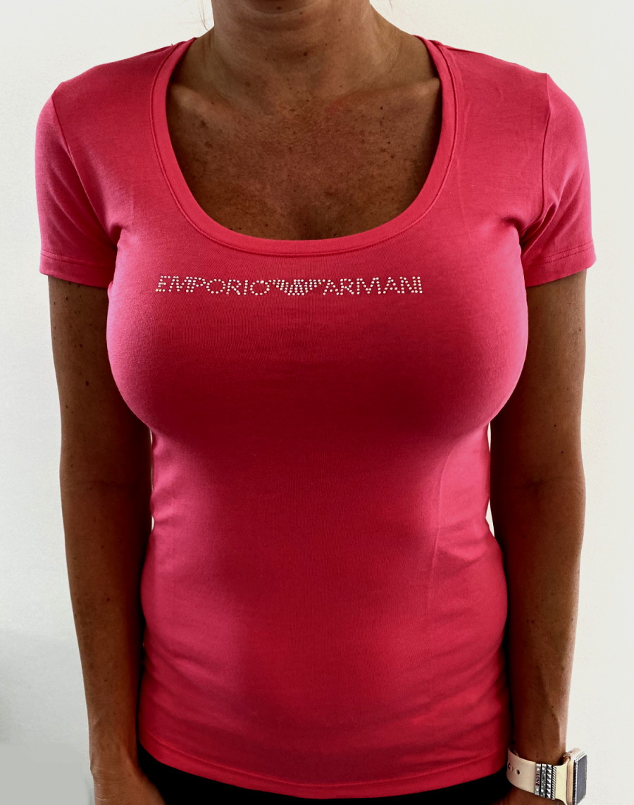 Dámské tričko Emporio Armani 163377 0P263 růžová