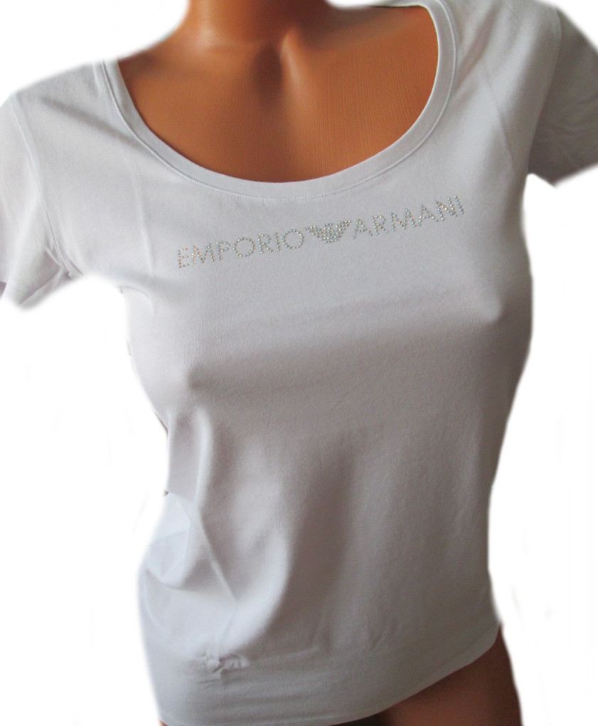 Dámské tričko Emporio Armani 163377 9P263 bílé