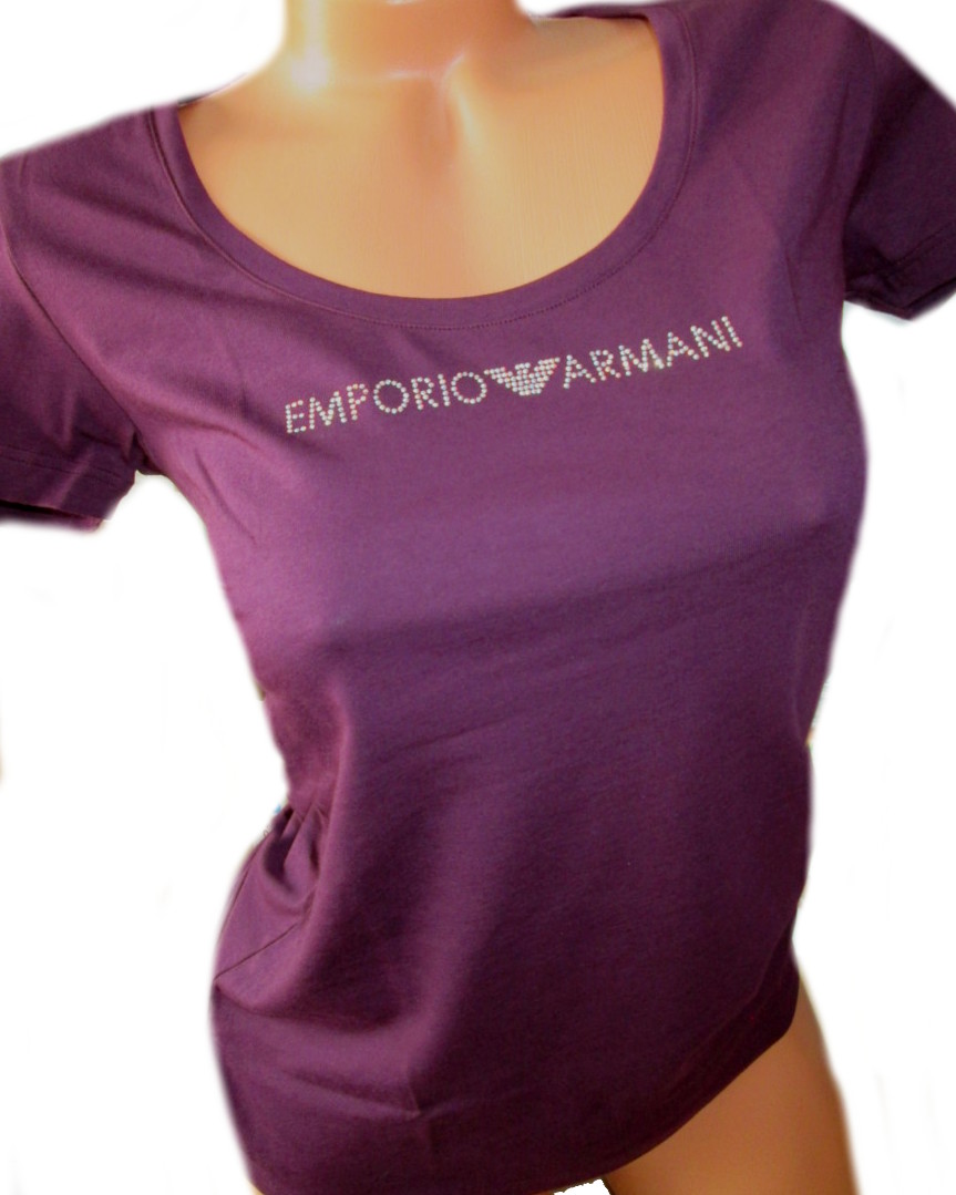 Dámské tričko Emporio Armani 163377 9P263 fialové