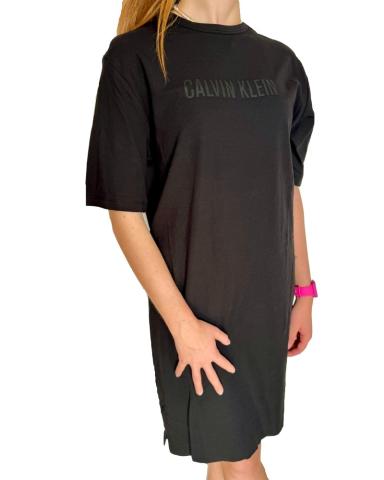 Dámské tričkové šaty Calvin Klein QS7126E černé