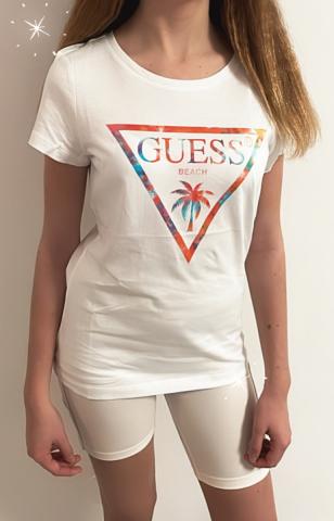 Dámské triko Guess E2GI02 bílé