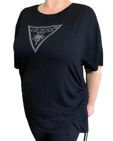 Dámské triko Guess E4GI00 černé OVERSIZE