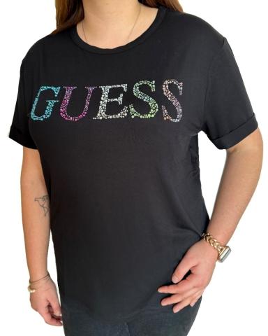 Dámské triko Guess E4GI02 černé OVERSIZE