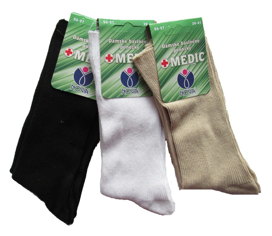 Dámské zdravotní ponožky Novia Medic 100% bavlna