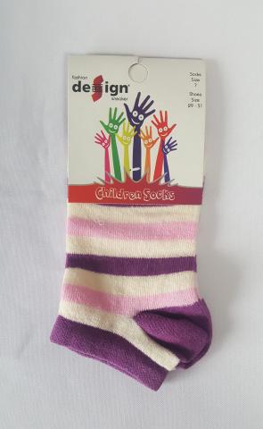 Dětské kotníkové ponožky Design Socks pruhy