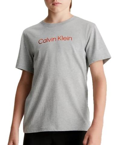 Dětské triko Calvin Klein B70B700458 šedé