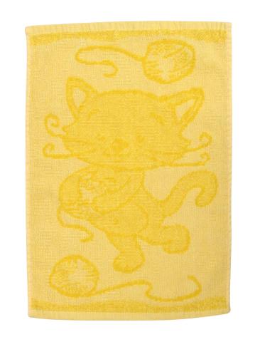 Dětský ručník Cat yellow 30x50 cm