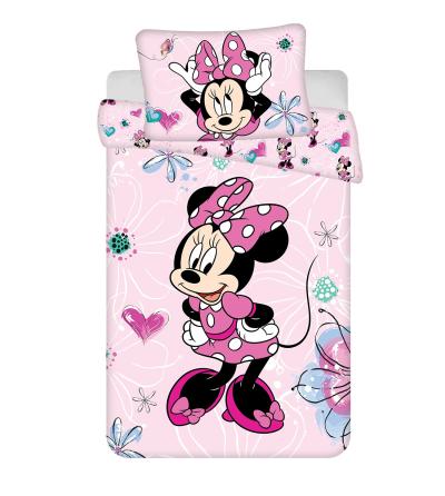 Disney povlečení do postýlky Minnie Flowers 02 baby baby 100x135, 40x60 cm