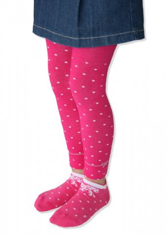 Dívčí legíny Design Socks - puntík mašlička