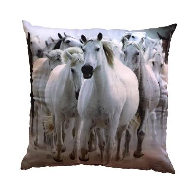 Fotopolštářek Stádo bílých koní 40x40 cm