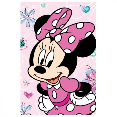 Mikroflanelová deka Minnie Flowers 02 100x150 cm