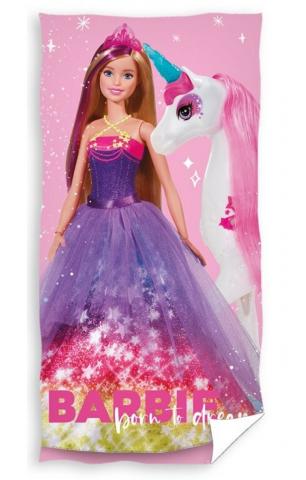 Osuška Barbie a Jednorožec 70x140 cm