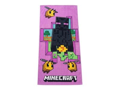 Osuška Minecraft Enderman a včelky 70x140 cm