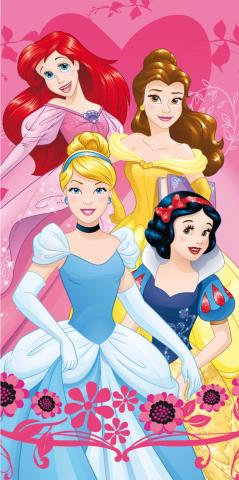 Osuška Princess Heart 70x140 cm