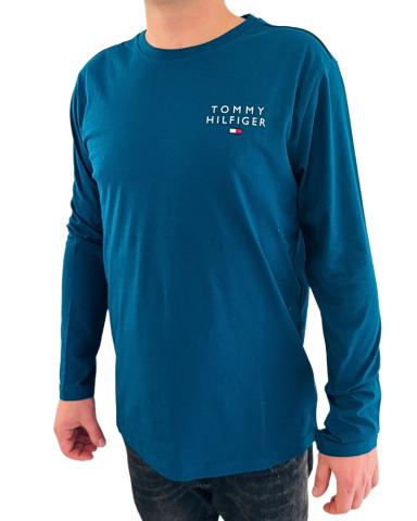 Pánské triko Tommy Hilfiger UM02984 petrolejové