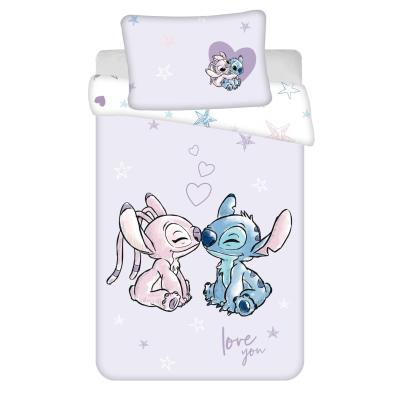 Povlečení do postýlky Lilo and Stitch Purple baby 100x135, 40x60 cm
