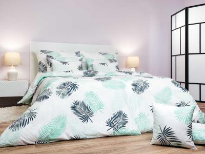 Povlečení flanel Peříčka mentolová 140x200, 70x90 cm