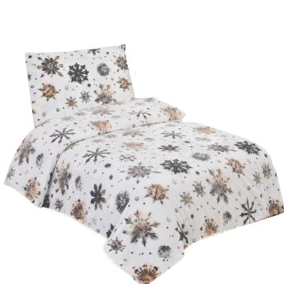 Povlečení mikroflanel Nord flake 140x200, 70x90 cm