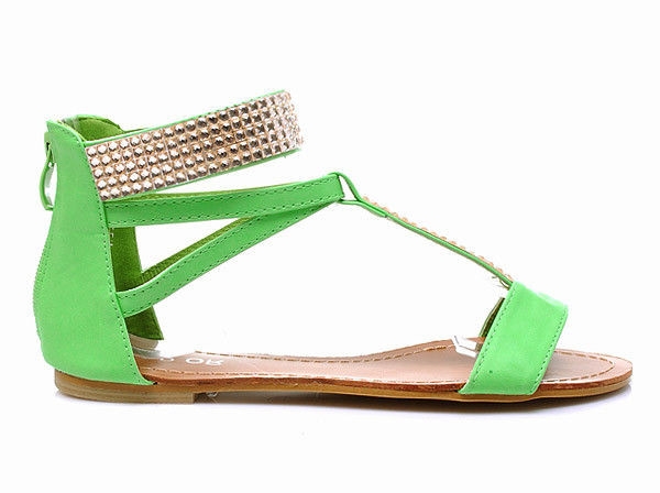 Dámské zelené sandály La Bella shoes B6GR