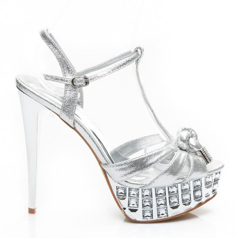 Dámské stříbrné sandály Belle Women 99637S