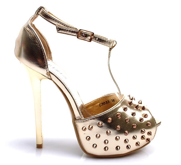 Dámské zlaté sandále CNB C3033ORO